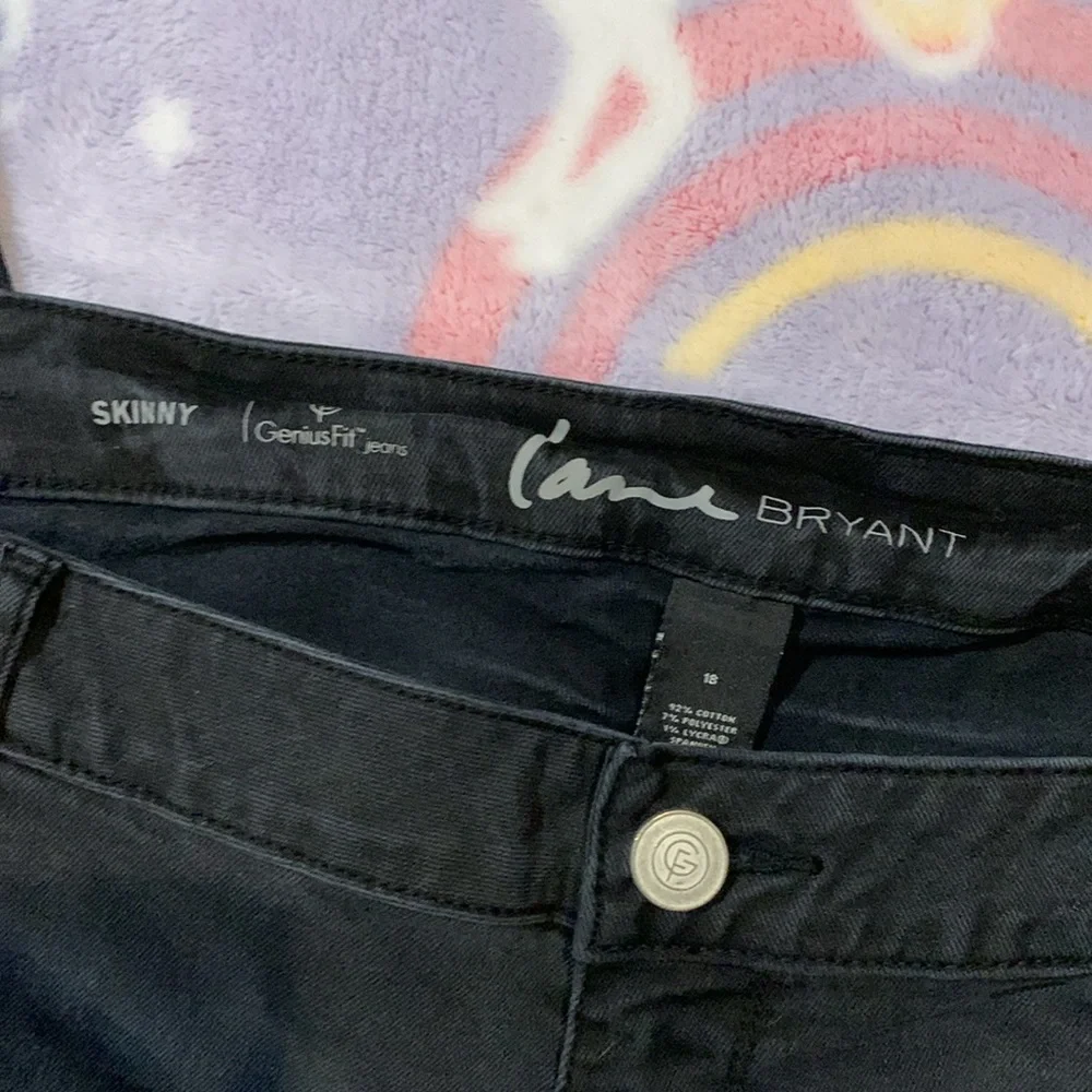 Lane Bryant GenuisFit Skinny Jeans Washed Black - Picture 7 of 7